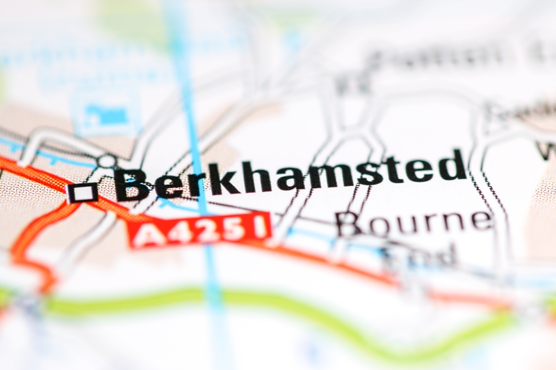 Berkhamsted. United Kingdom on a geography map Guttering Berkhamsted